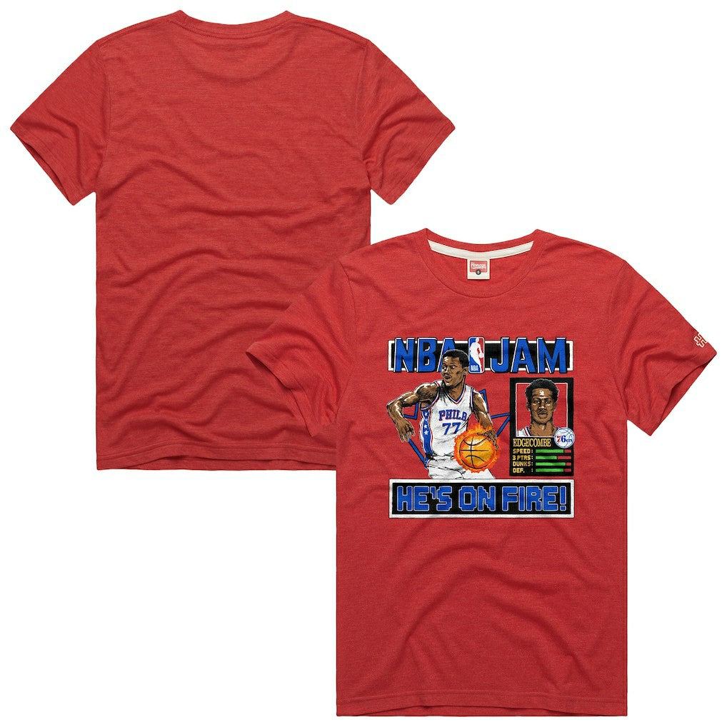 NBA VJ Edgecombe Philadelphia 76ers Homage Unisex NBA Jam Tri-Blend T-Shirt