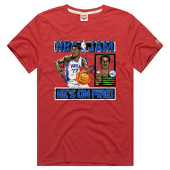 NBA VJ Edgecombe Philadelphia 76ers Homage Unisex NBA Jam Tri-Blend T-Shirt