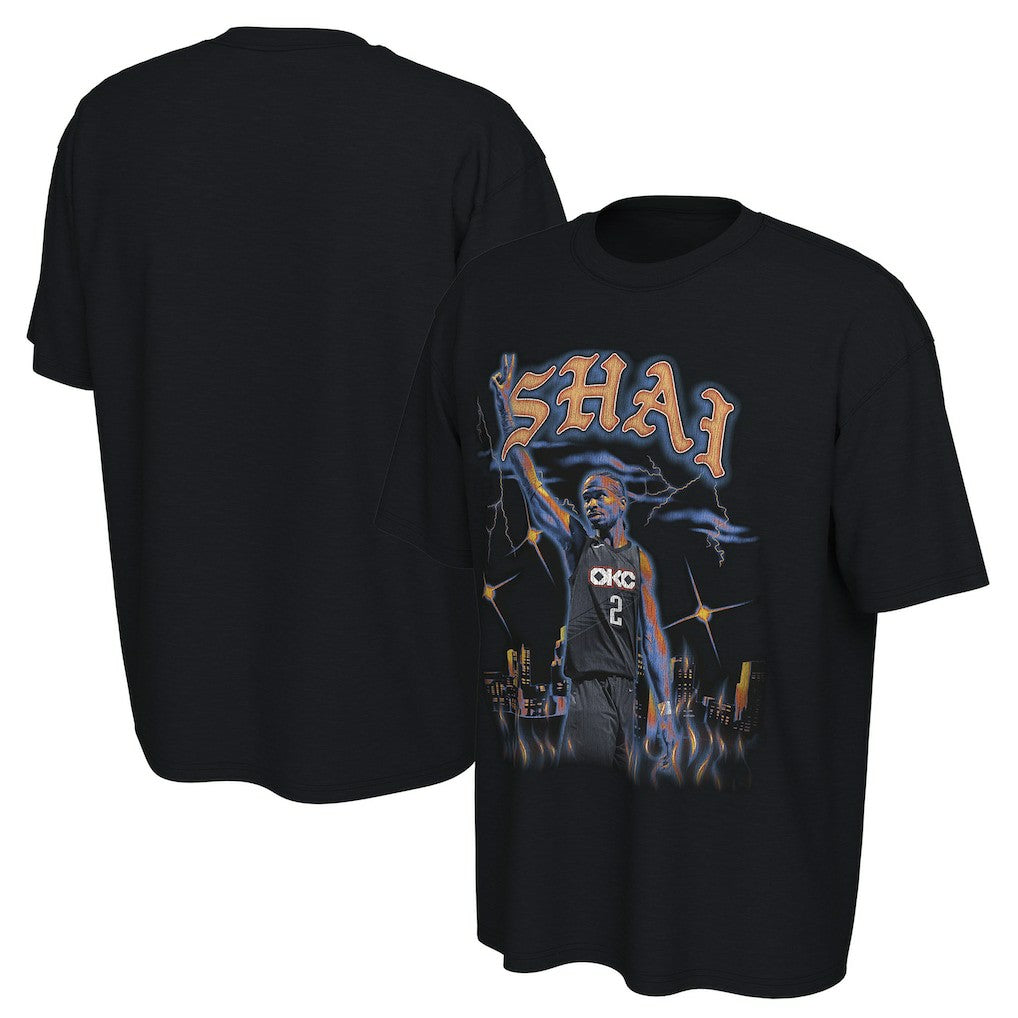 NBA Shai Gilgeous-Alexander Oklahoma City Thunder Converse Unisex 2025/26 City Edition Player Graphic T-Shirt
