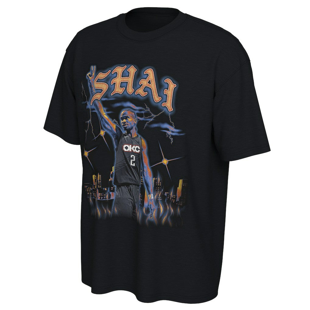 NBA Shai Gilgeous-Alexander Oklahoma City Thunder Converse Unisex 2025/26 City Edition Player Graphic T-Shirt