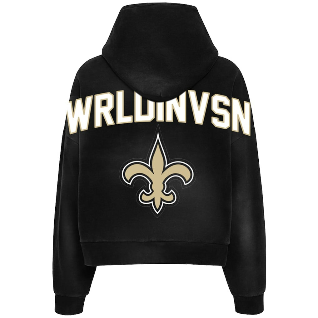 WRLDINVSN x  Unisex Cozy Cropped Hoodie - New Orleans Saints