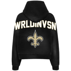 WRLDINVSN x  Unisex Cozy Cropped Hoodie - New Orleans Saints