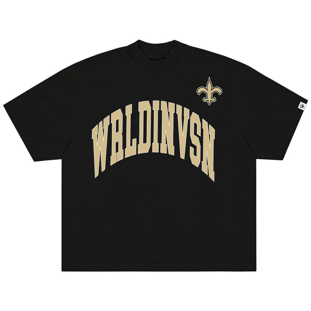 WRLDINVSN x  Unisex Oversized Arch T-Shirt - New Orleans Saints
