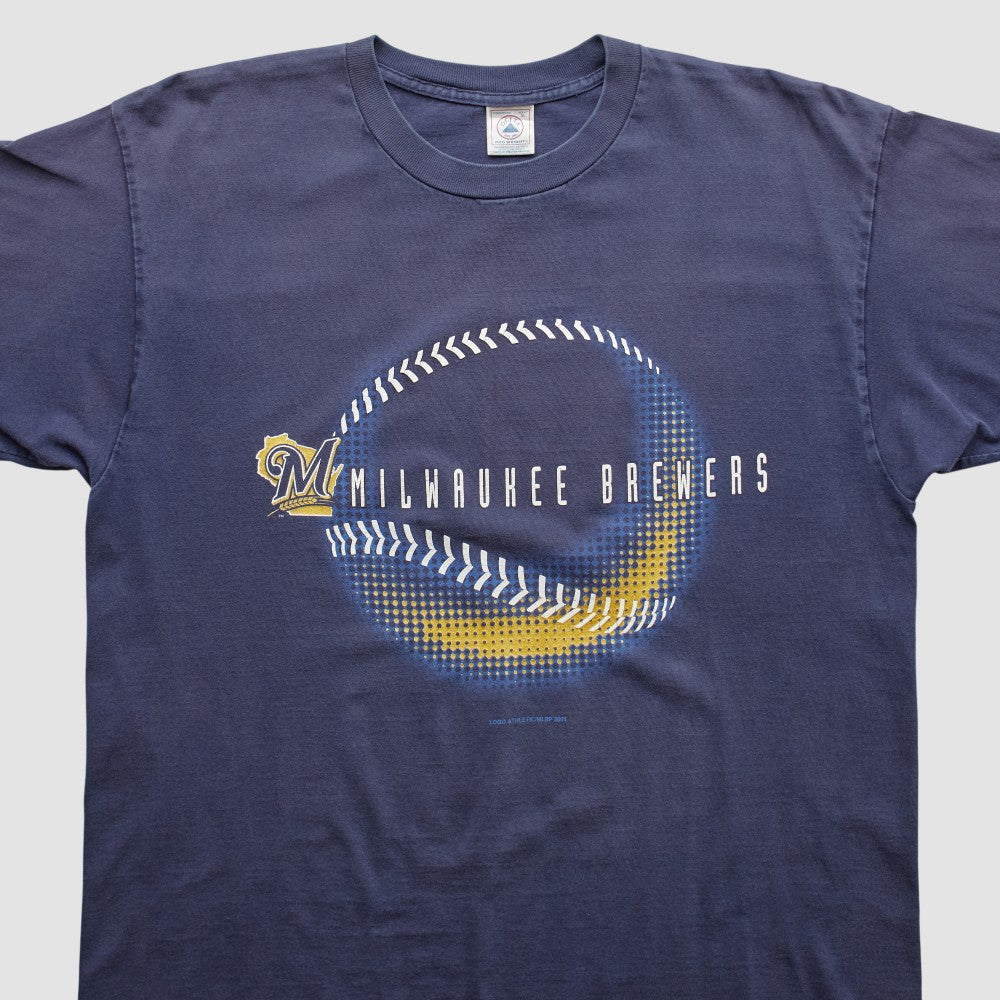 MLB Milwaukee Brewers Logo Athletic 2001 T-shirt