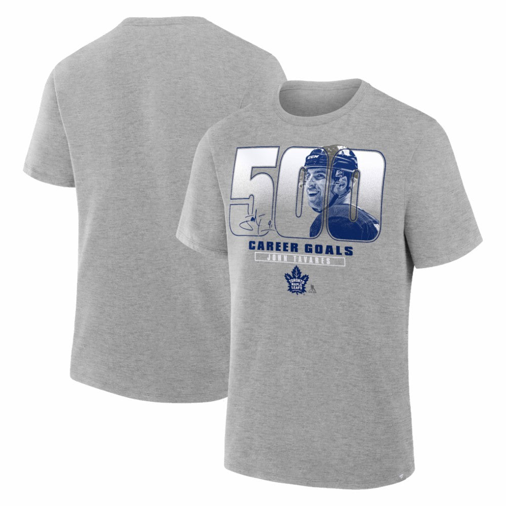 NHL Gray John Tavares Toronto Maple Leafs Legacy Milestone T-Shirt