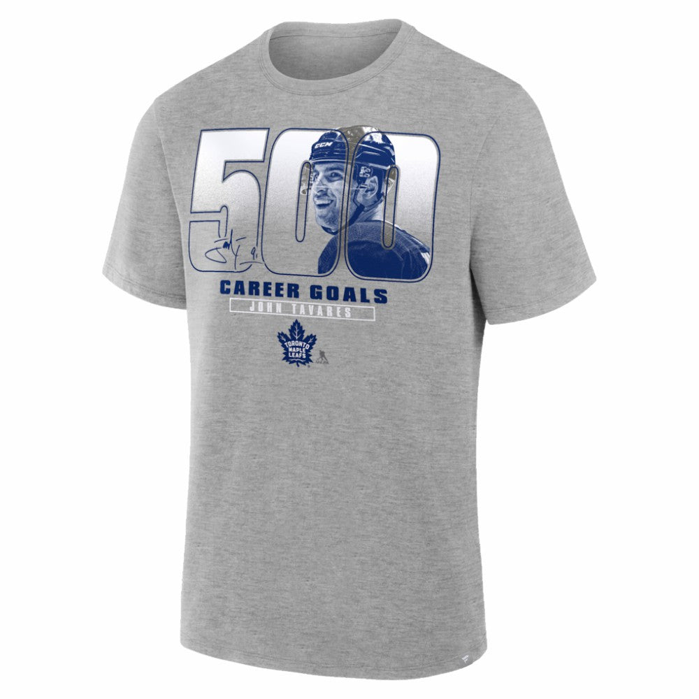 NHL Gray John Tavares Toronto Maple Leafs Legacy Milestone T-Shirt