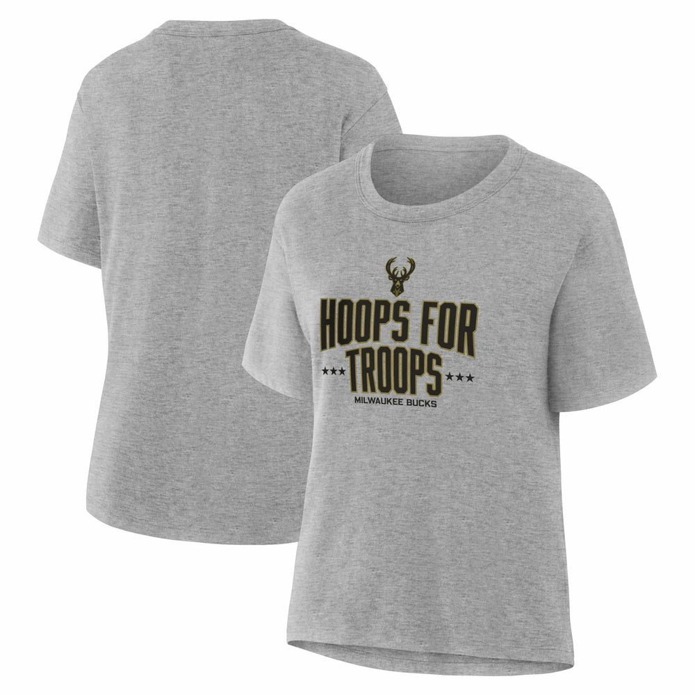 NBA Milwaukee Bucks Women's Hoops For Troops T-Shirt