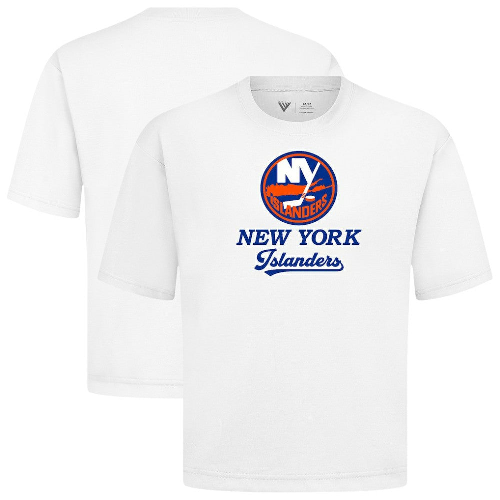 NHL White New York Islanders Levelwear Team Surge Luxe Signature Knit T-Shirt