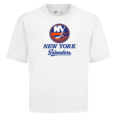 NHL White New York Islanders Levelwear Team Surge Luxe Signature Knit T-Shirt