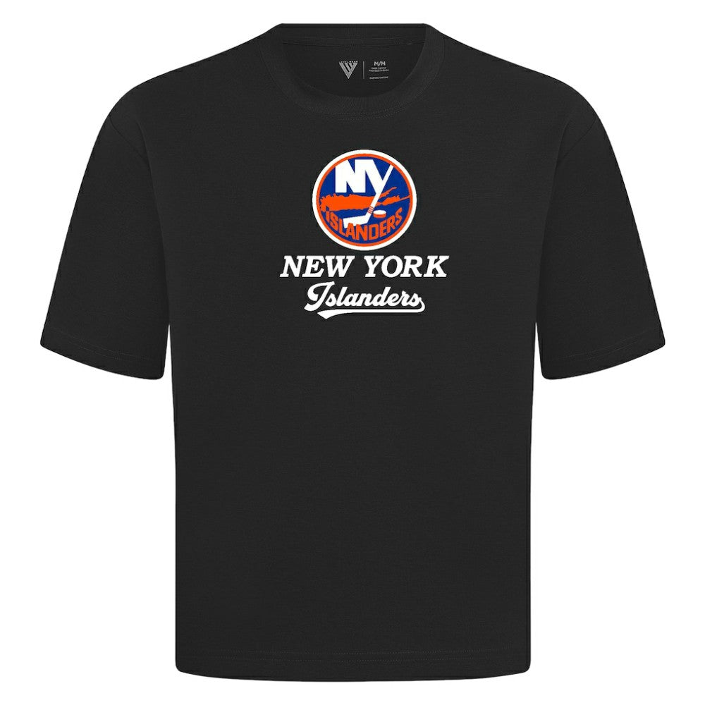 NHL Black New York Islanders Levelwear Team Surge Luxe Signature Knit T-Shirt