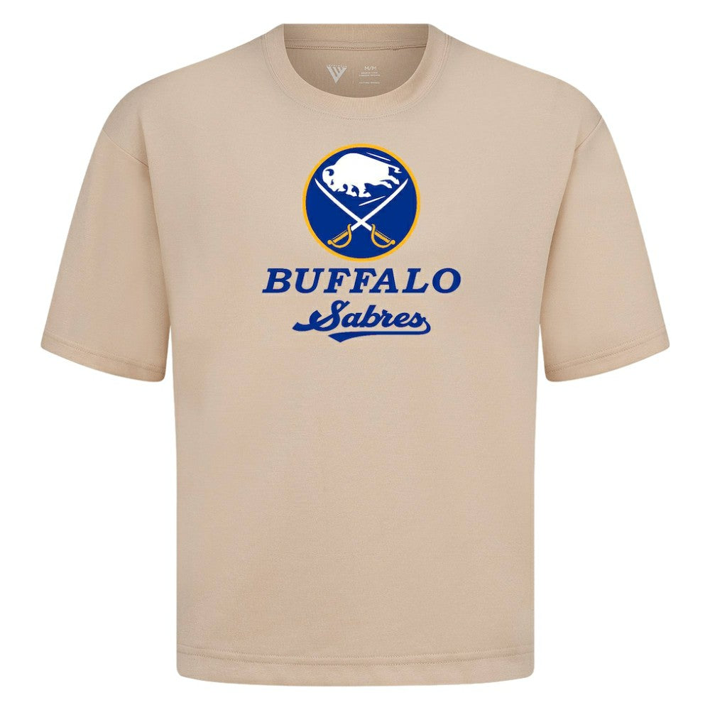 NHL Khaki Buffalo Sabres Levelwear Team Surge Luxe Signature Knit T-Shirt