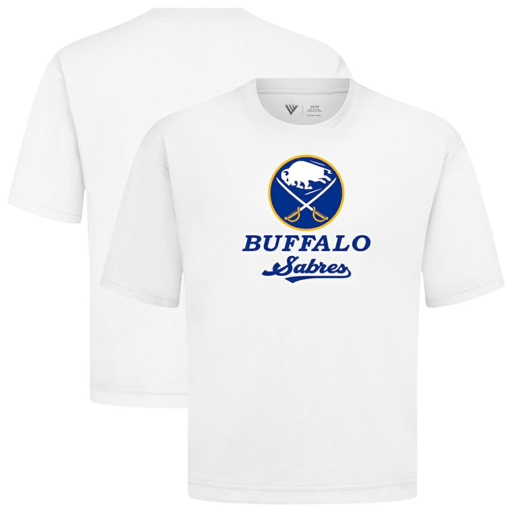 NHL White Buffalo Sabres Levelwear Team Surge Luxe Signature Knit T-Shirt