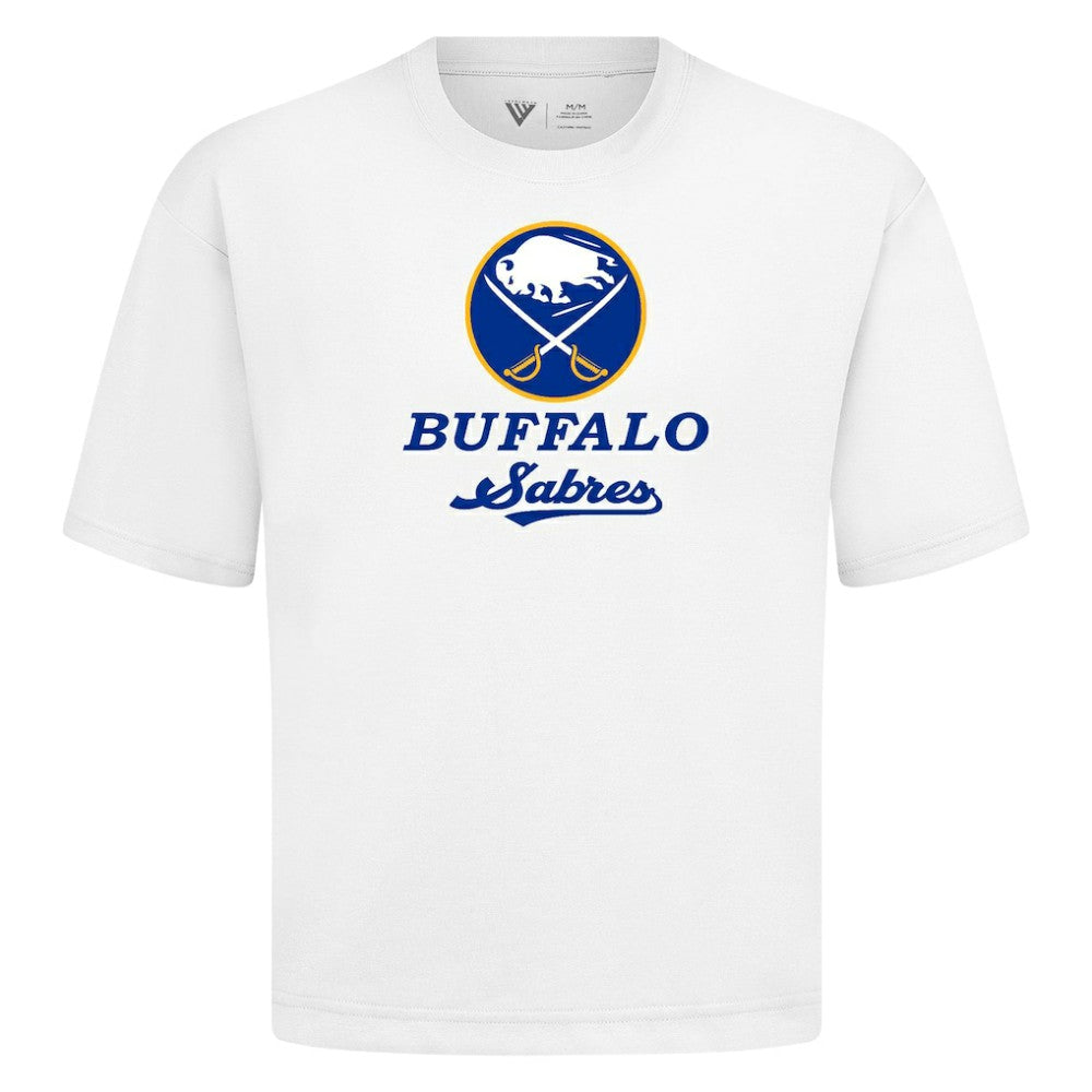 NHL White Buffalo Sabres Levelwear Team Surge Luxe Signature Knit T-Shirt