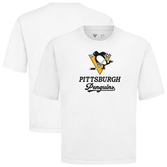 NHL White Pittsburgh Penguins Levelwear Team Surge Luxe Signature Knit T-Shirt