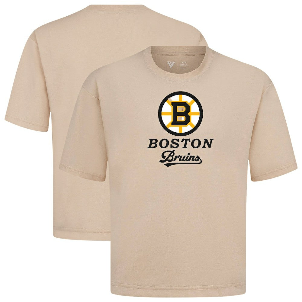 NHL Khaki Boston Bruins Levelwear Team Surge Luxe Signature Knit T-Shirt