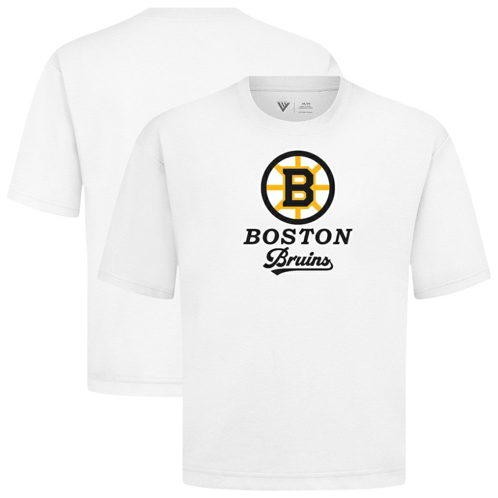 NHL White Boston Bruins Levelwear Team Surge Luxe Signature Knit T-Shirt
