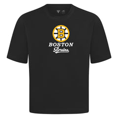 NHL Black Boston Bruins Levelwear Team Surge Luxe Signature Knit T-Shirt