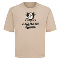 NHL Khaki Anaheim Ducks Levelwear Team Surge Luxe Signature Knit T-Shirt