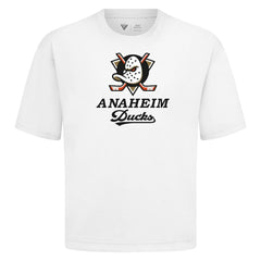 NHL White Anaheim Ducks Levelwear Team Surge Luxe Signature Knit T-Shirt