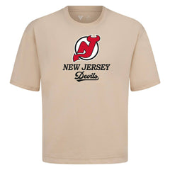 NHL Khaki New Jersey Devils Levelwear Team Surge Luxe Signature Knit T-Shirt