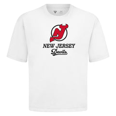 NHL White New Jersey Devils Levelwear Team Surge Luxe Signature Knit T-Shirt