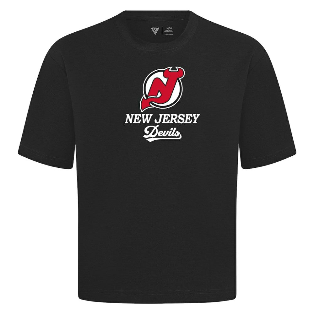 NHL Black New Jersey Devils Levelwear Team Surge Luxe Signature Knit T-Shirt