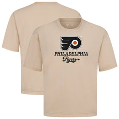 NHL Khaki Philadelphia Flyers Levelwear Team Surge Luxe Signature Knit T-Shirt