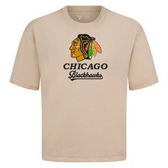 NHL Khaki Chicago Blackhawks Levelwear Team Surge Luxe Signature Knit T-Shirt