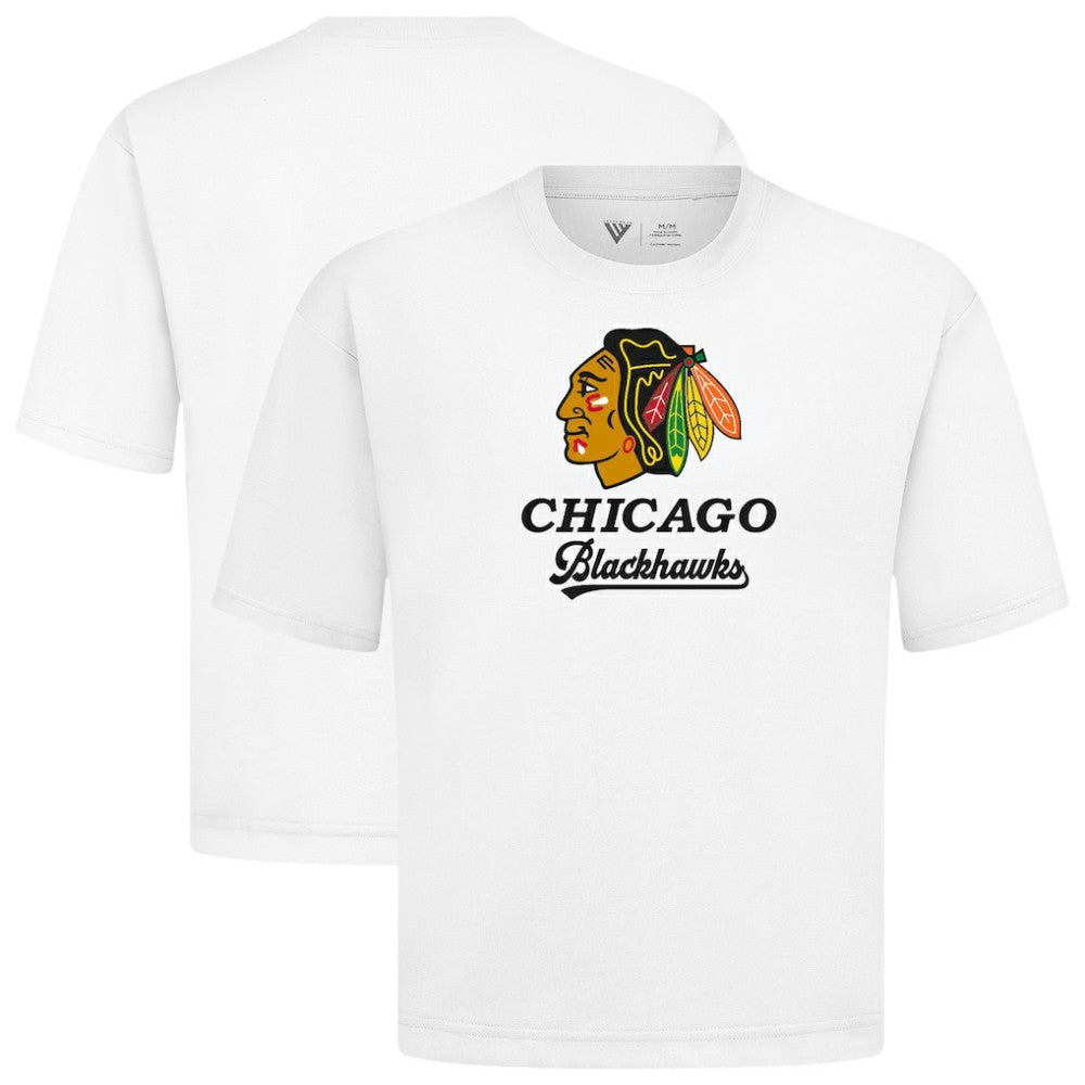 NHL White Chicago Blackhawks Levelwear Team Surge Luxe Signature Knit T-Shirt