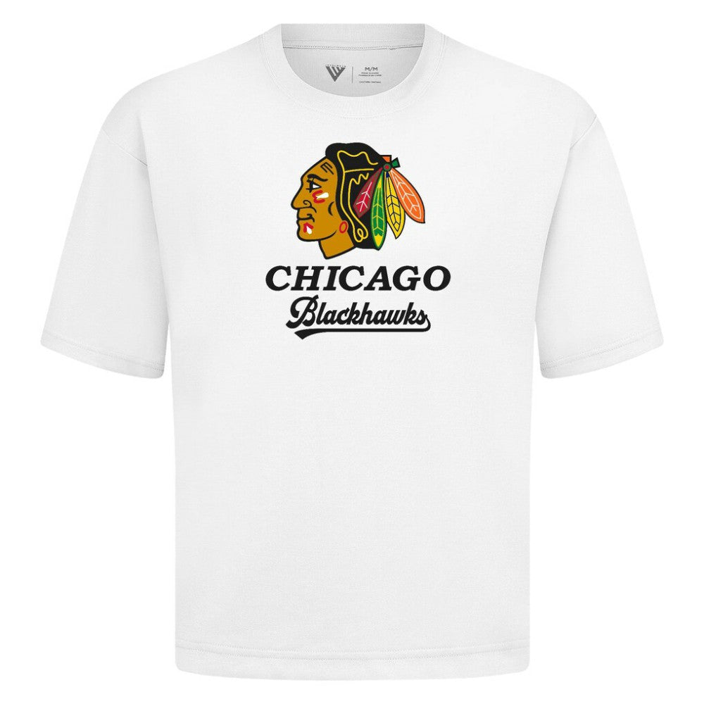 NHL White Chicago Blackhawks Levelwear Team Surge Luxe Signature Knit T-Shirt
