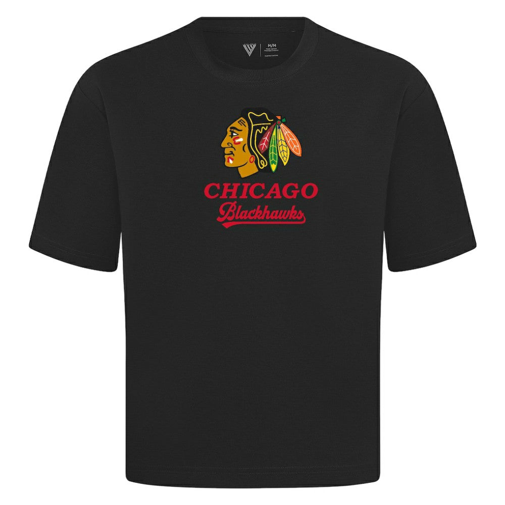 NHL Black Chicago Blackhawks Levelwear Team Surge Luxe Signature Knit T-Shirt