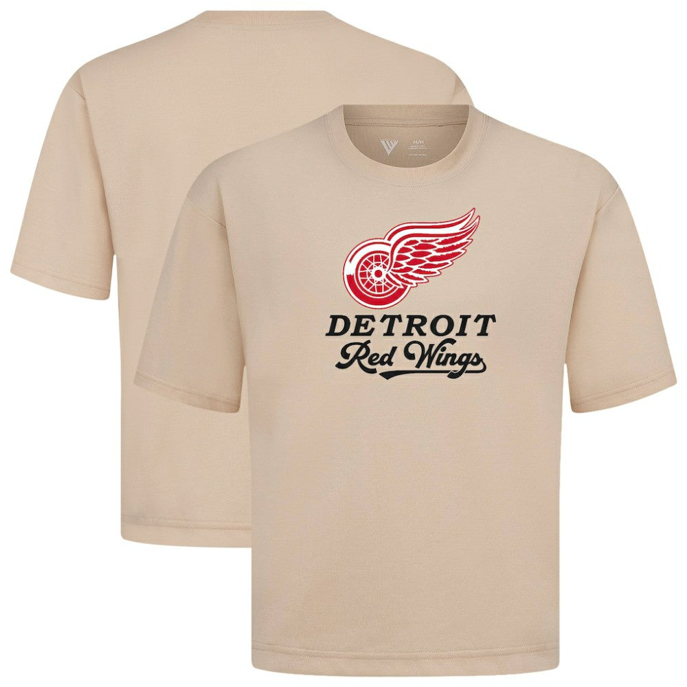 NHL Khaki Detroit Red Wings Levelwear Team Surge Luxe Signature Knit T-Shirt