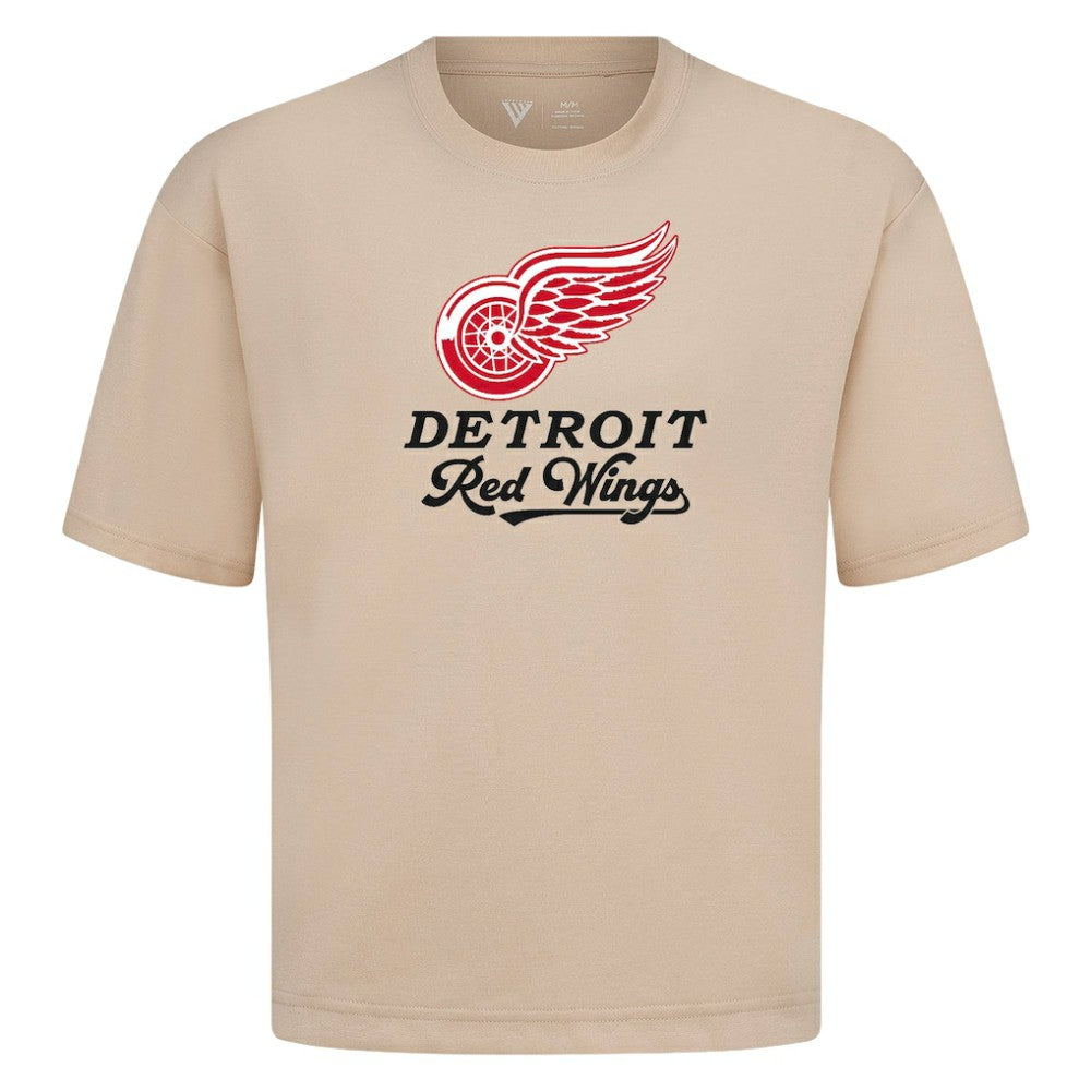 NHL Khaki Detroit Red Wings Levelwear Team Surge Luxe Signature Knit T-Shirt