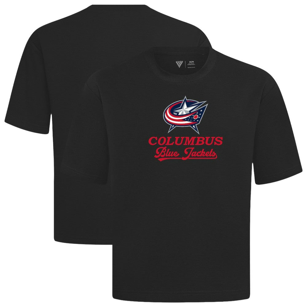 NHL Black Columbus Blue Jackets Levelwear Team Surge Luxe Signature Knit T-Shirt