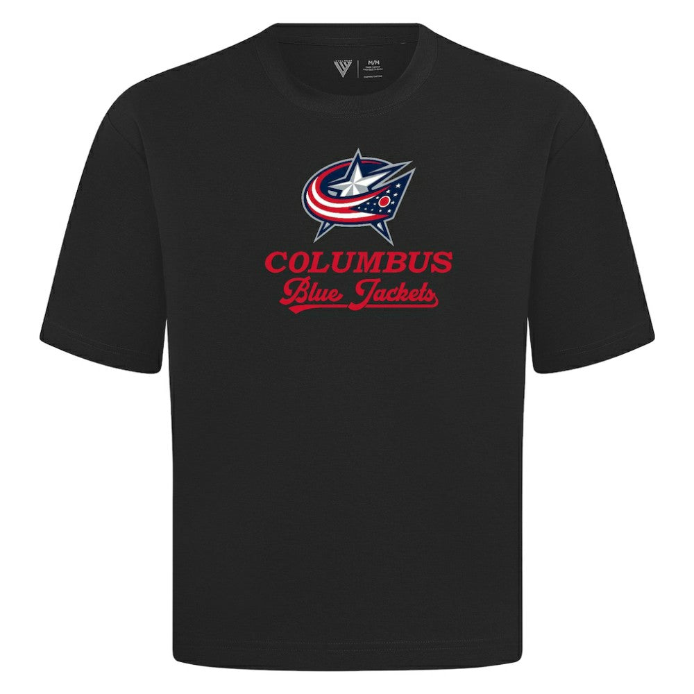 NHL Black Columbus Blue Jackets Levelwear Team Surge Luxe Signature Knit T-Shirt