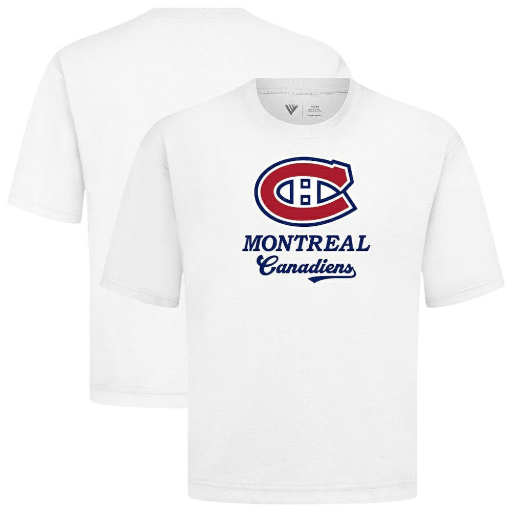 NHL White Montreal Canadiens Levelwear Team Surge Luxe Signature Knit T-Shirt