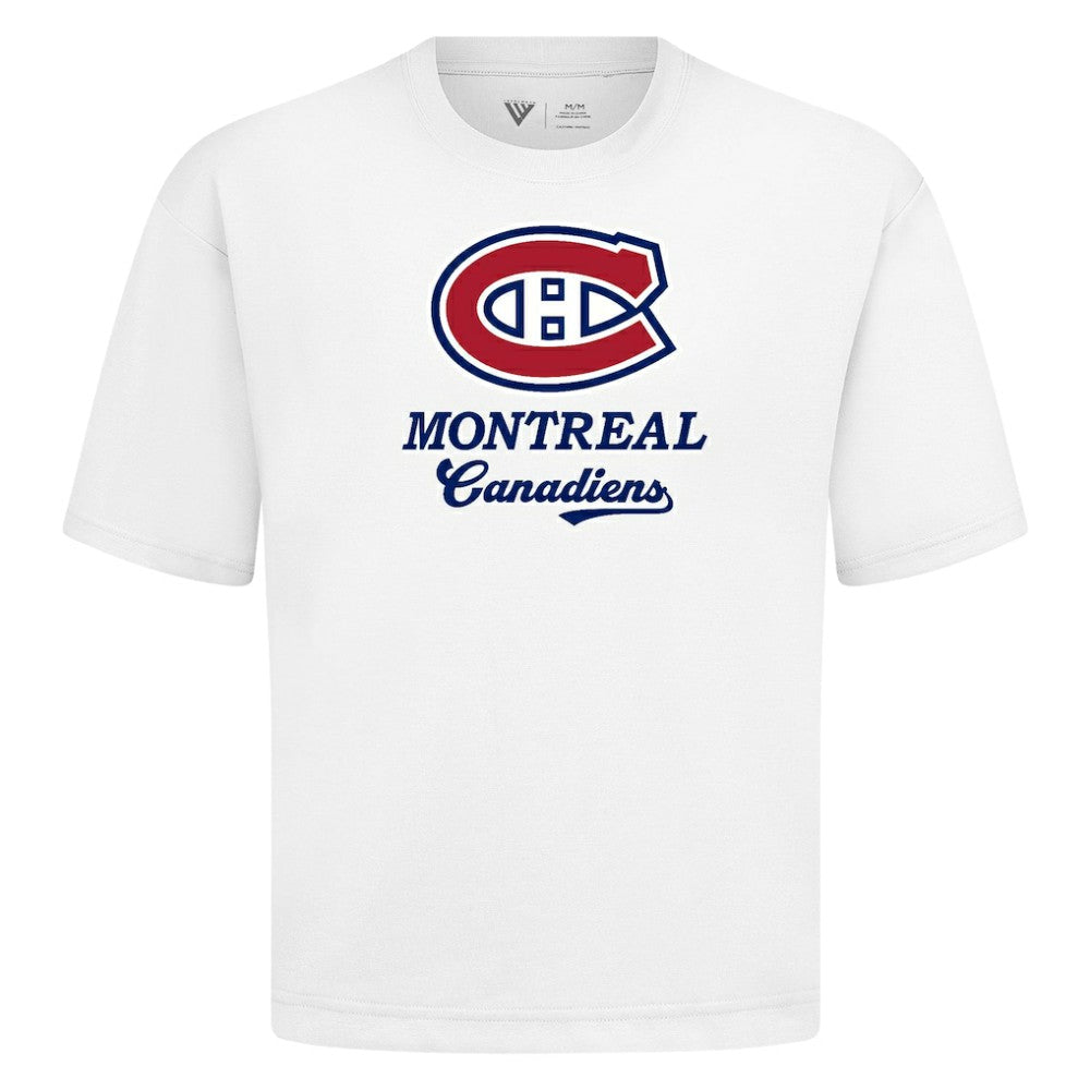 NHL White Montreal Canadiens Levelwear Team Surge Luxe Signature Knit T-Shirt