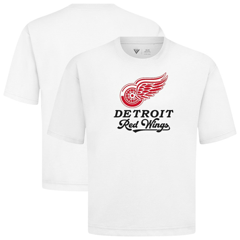 NHL White Detroit Red Wings Levelwear Team Surge Luxe Signature Knit T-Shirt