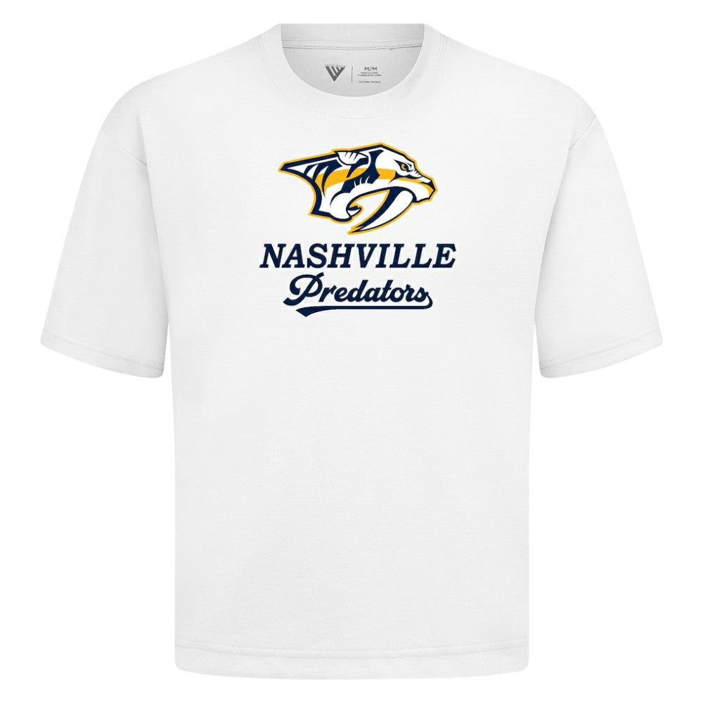 NHL White Nashville Predators Levelwear Team Surge Luxe Signature Knit T-Shirt