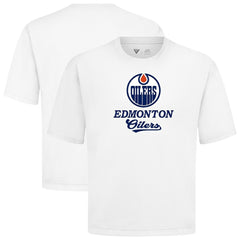 NHL White Edmonton Oilers Levelwear Team Surge Luxe Signature Knit T-Shirt