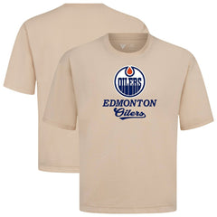 NHL Khaki Edmonton Oilers Levelwear Team Surge Luxe Signature Knit T-Shirt