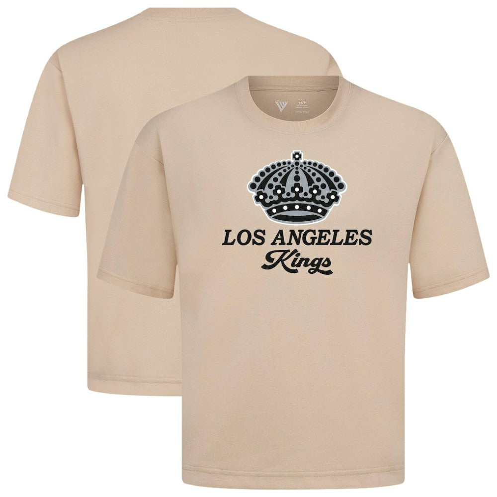 NHL Khaki Los Angeles Kings Levelwear Team Surge Luxe Signature Knit T-Shirt