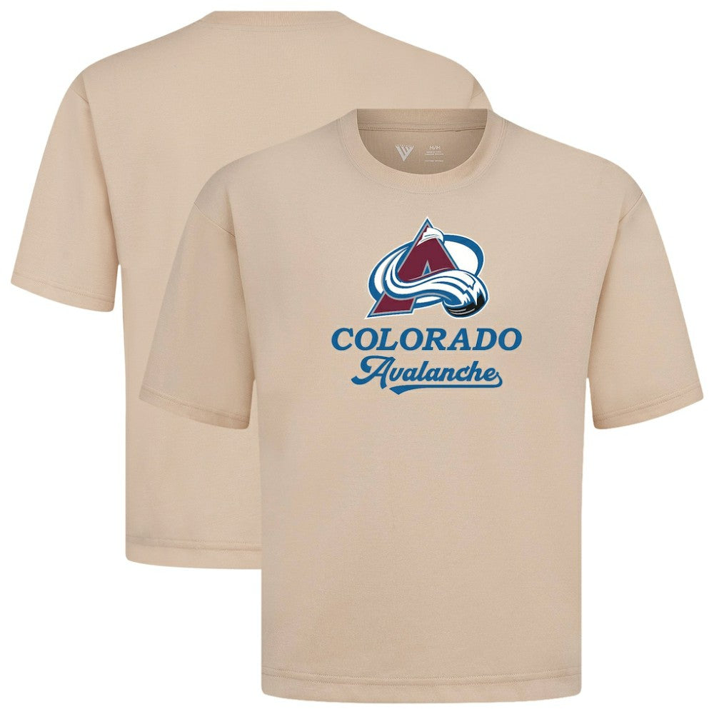 NHL Khaki Colorado Avalanche Levelwear Team Surge Luxe Signature Knit T-Shirt