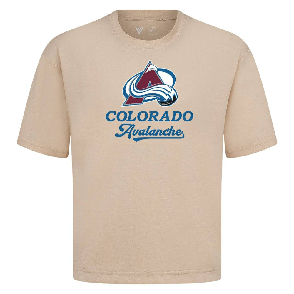 NHL Khaki Colorado Avalanche Levelwear Team Surge Luxe Signature Knit T-Shirt