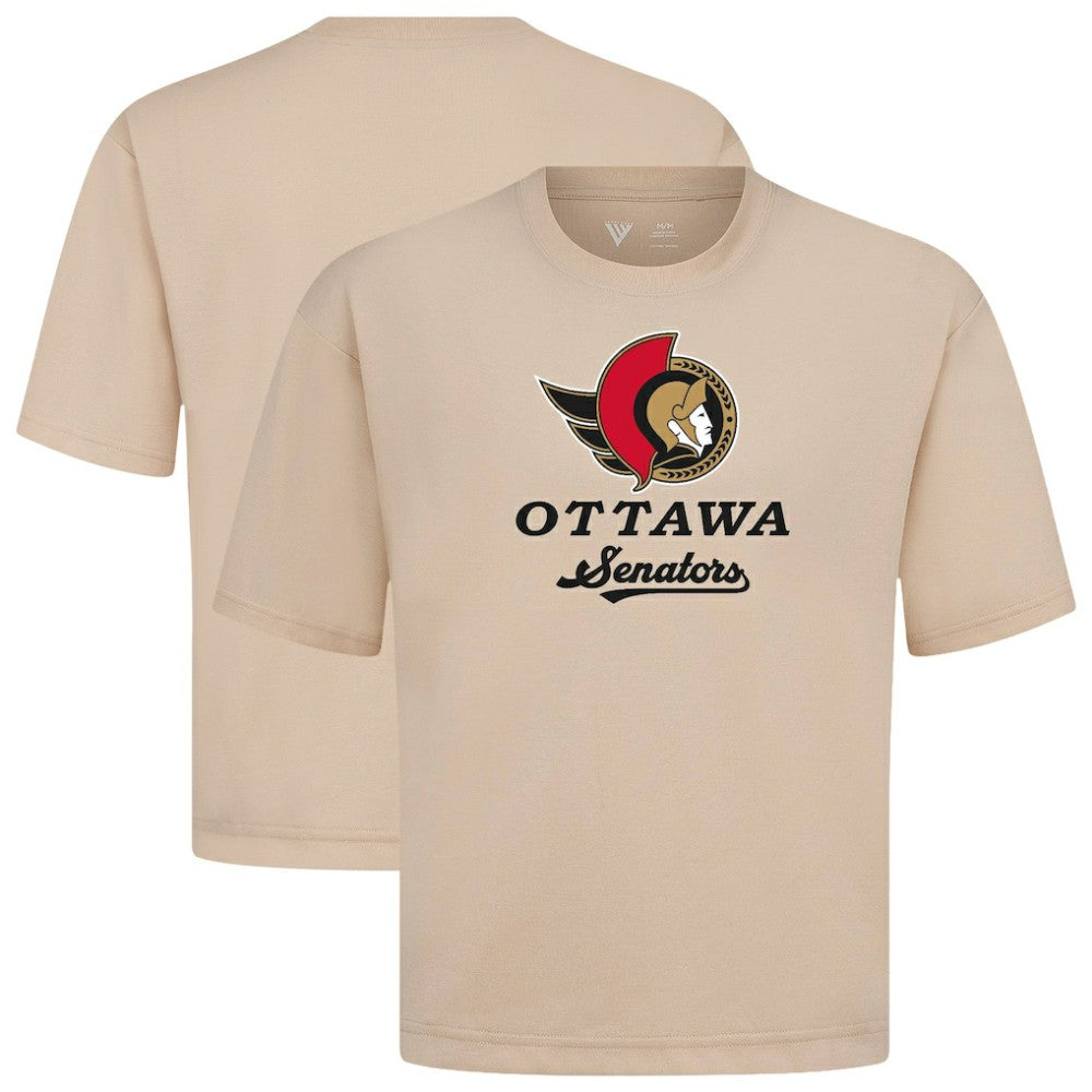 NHL Khaki Ottawa Senators Levelwear Team Surge Luxe Signature Knit T-Shirt