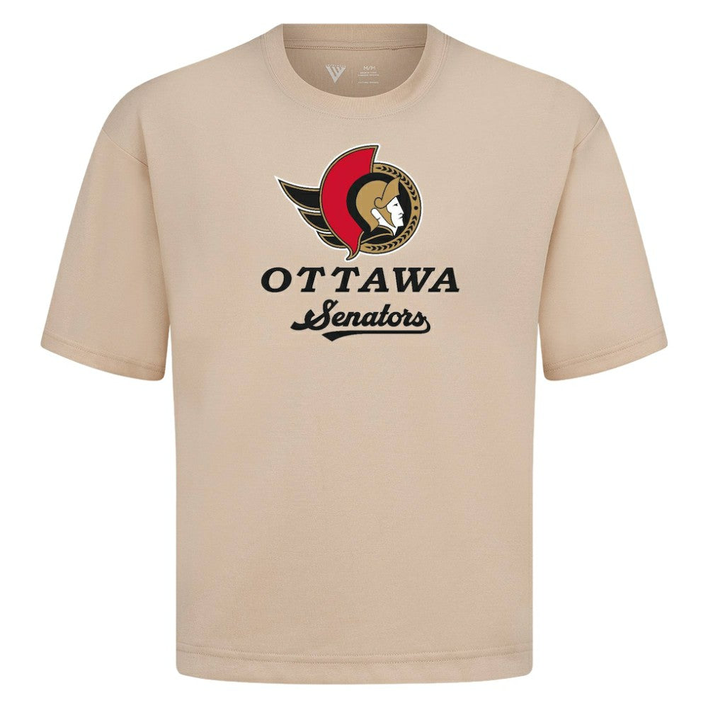 NHL Khaki Ottawa Senators Levelwear Team Surge Luxe Signature Knit T-Shirt