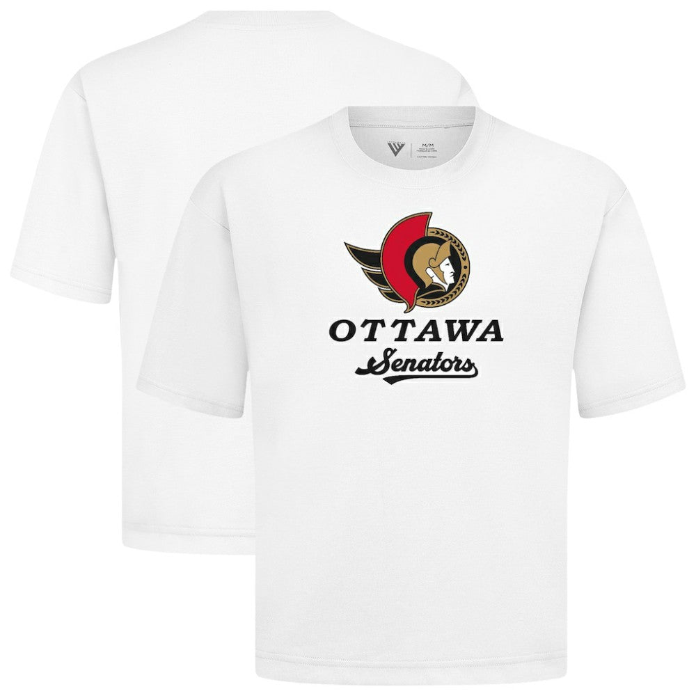 NHL White Ottawa Senators Levelwear Team Surge Luxe Signature Knit T-Shirt