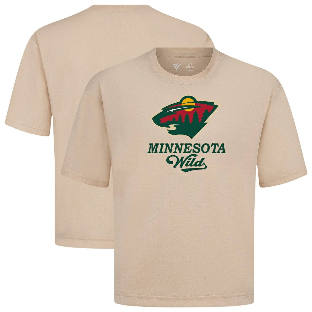 NHL Khaki Minnesota Wild Levelwear Team Surge Luxe Signature Knit T-Shirt