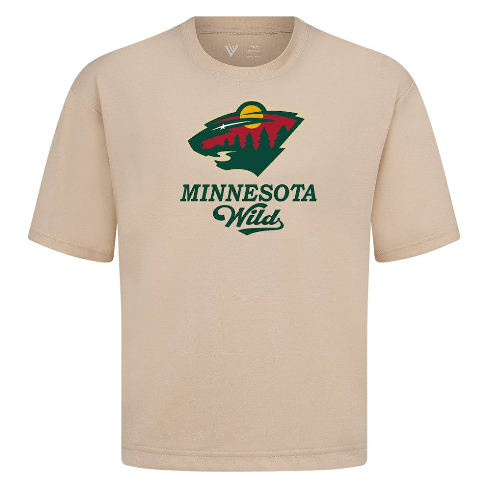 NHL Khaki Minnesota Wild Levelwear Team Surge Luxe Signature Knit T-Shirt