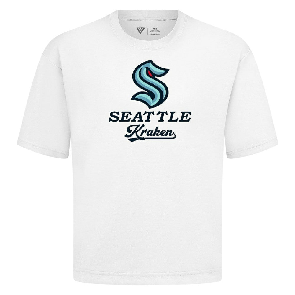 NHL White Seattle Kraken Levelwear Team Surge Luxe Signature Knit T-Shirt